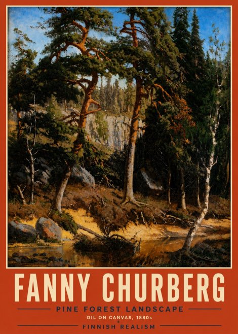 Fanny Churberg Pine Forest Landscape No5 - Póster