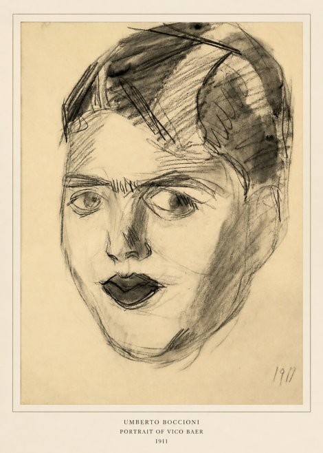 Umberto Boccioni Portrait of Vico Baer No6 - Póster