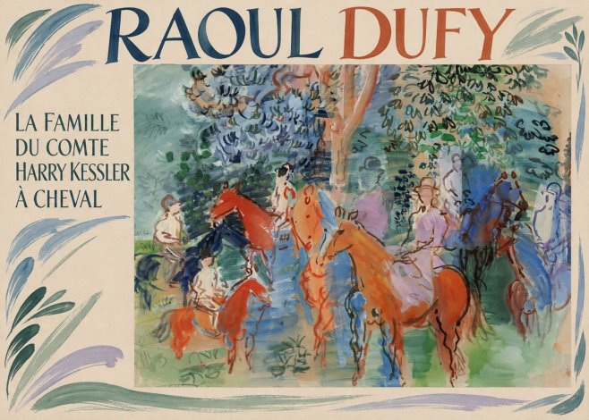 Raoul Dufy La Famille Du Comte Harry Kessler À Cheval No1 - Póster