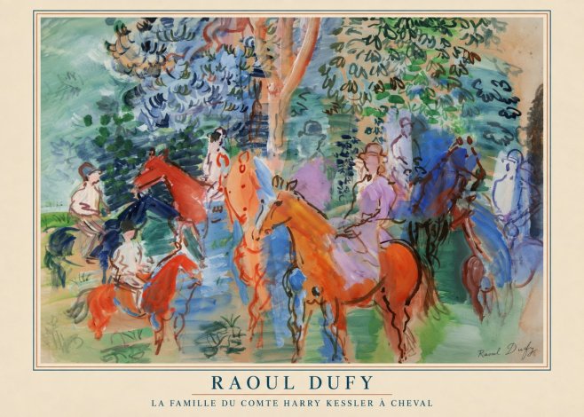 Raoul Dufy La Famille Du Comte Harry Kessler À Cheval No4 - Póster