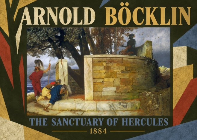Arnold Böcklin The Sanctuary of Hercules No5 - Póster