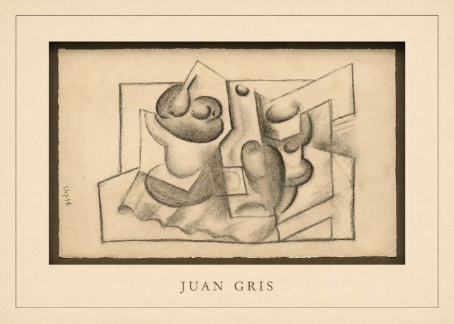 Juan Gris Nature Morte (Bouteille Et Fruit) No3 - Póster