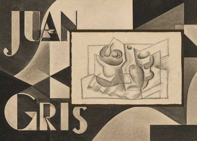 Juan Gris Nature Morte (Bouteille Et Fruit) No5 - Póster