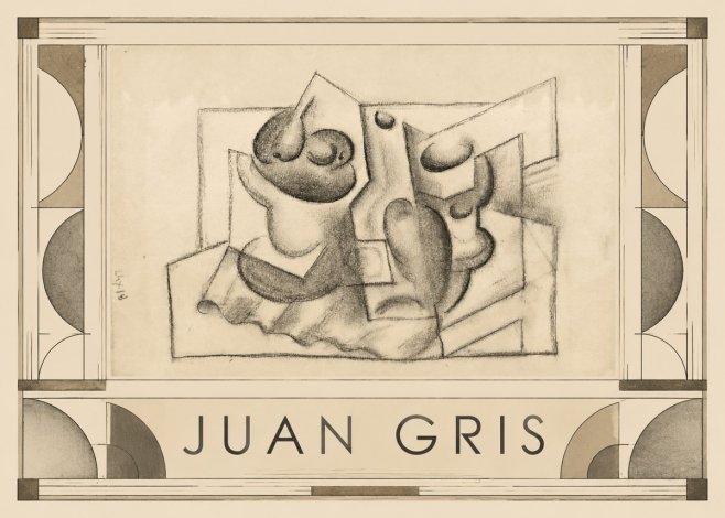 Juan Gris Nature Morte (Bouteille Et Fruit) No6 - Póster