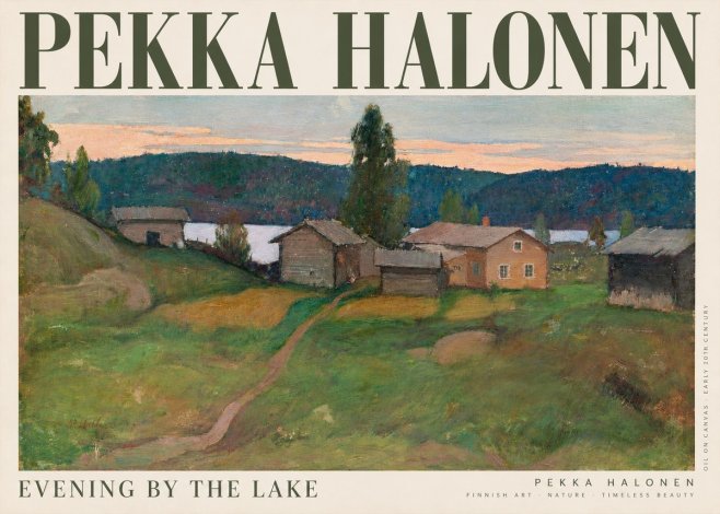 Pekka Halonen Evening by the Lake No2 - Póster