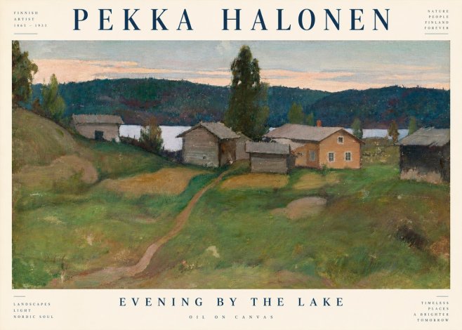 Pekka Halonen Evening by the Lake No3 - Póster