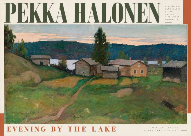 Pekka Halonen Evening by the Lake No4 - Póster
