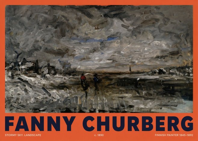 Fanny Churberg Stormy Sky. Landscape No2 - Póster