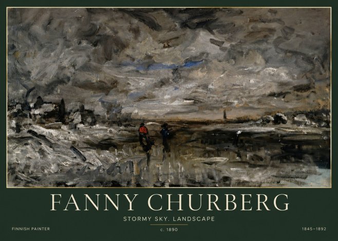 Fanny Churberg Stormy Sky. Landscape No3 - Póster
