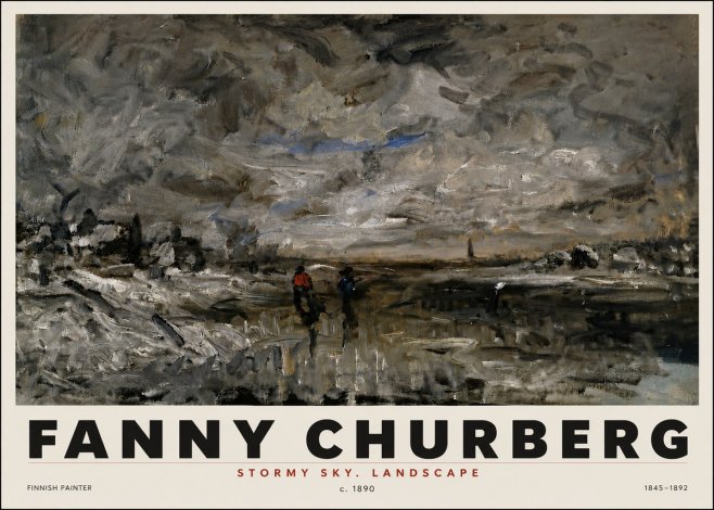 Fanny Churberg Stormy Sky. Landscape No5 - Póster