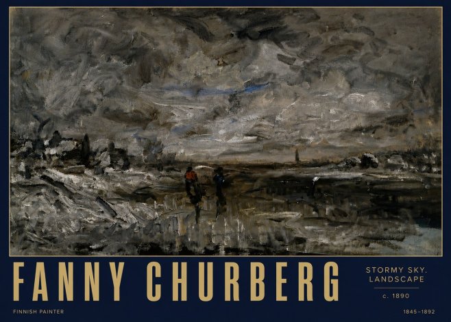 Fanny Churberg Stormy Sky. Landscape No6 - Póster