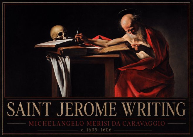 Michelangelo Merisi da Caravaggio Saint Jerome Writing IV No3 - Póster