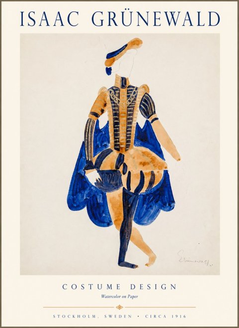 Isaac Grünewald Costume Design XV No1 - Póster