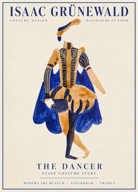 Isaac Grünewald Costume Design XV No2 - Póster