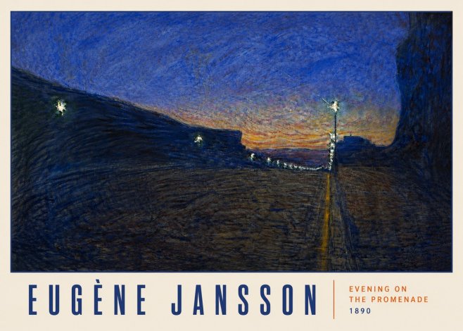 Eugène Jansson Evening on the Promenade No4 - Póster