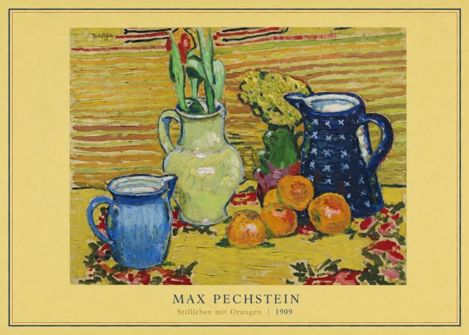 Max Pechstein Stillleben Mit Orangen No4 - Póster