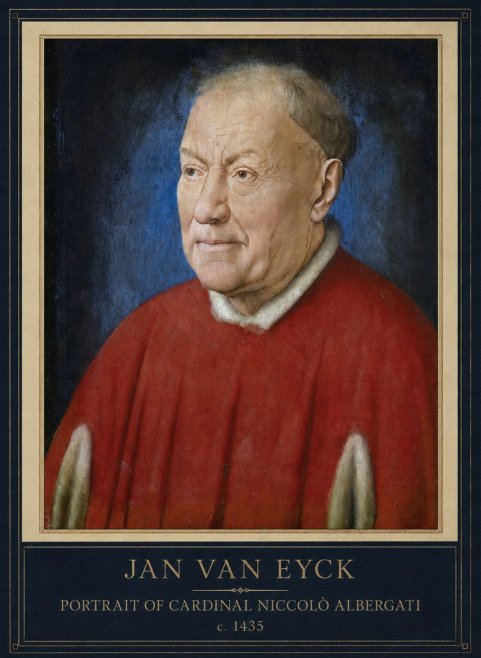 Jan van Eyck Portrait of Cardinal Niccolò Albergati No1 - Póster