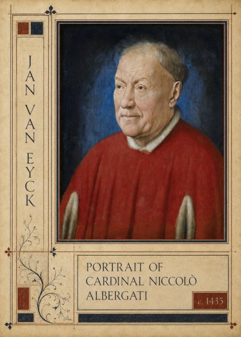 Jan van Eyck Portrait of Cardinal Niccolò Albergati No2 - Póster