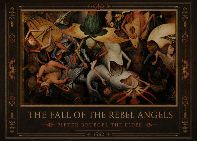 Pieter Bruegel The Fall of the Rebel Angels VI No1 - Póster