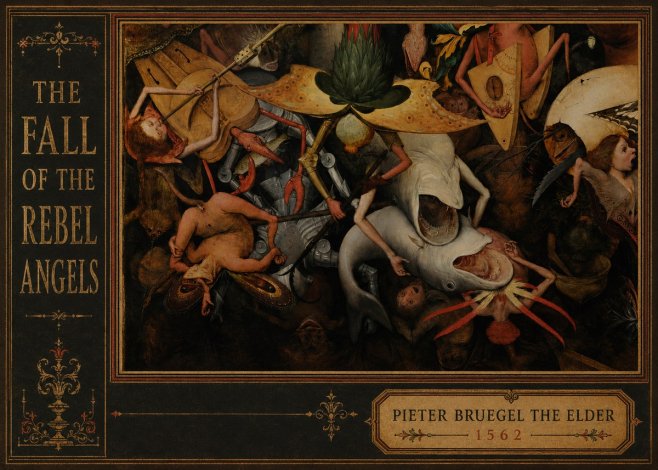 Pieter Bruegel The Fall of the Rebel Angels VI No2 - Póster