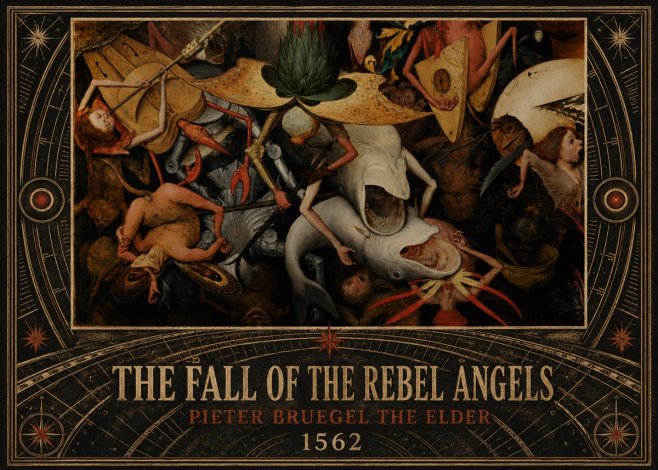 Pieter Bruegel The Fall of the Rebel Angels VI No5 - Póster