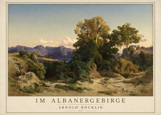 Arnold Böcklin Im Albanergebirge No1 - Póster