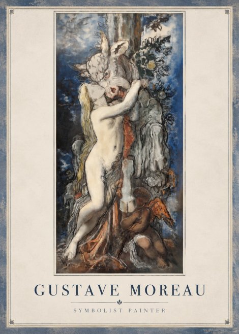 Gustave Moreau Europe and the Bull No2 - Póster