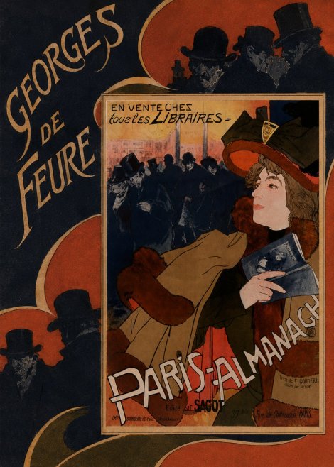 Georges de Feure Paris-almanach IV No5 - Póster