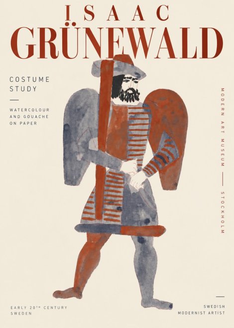 Isaac Grünewald Costume Study VII No4 - Póster