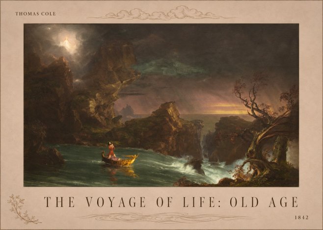 Thomas Cole The Voyage of Life: Old Age V No4 - Póster