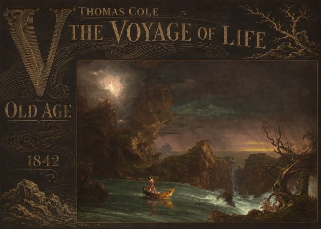 Thomas Cole The Voyage of Life: Old Age V No6 - Póster