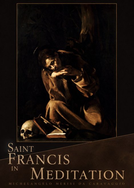Michelangelo Merisi da Caravaggio Saint Francis in Meditation II No5 - Póster