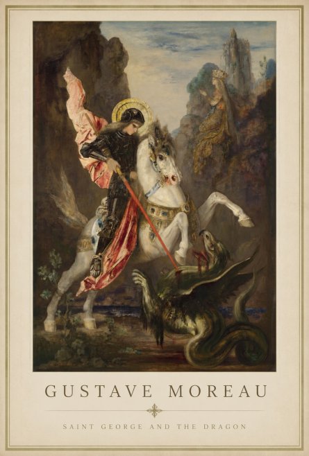 Gustave Moreau Saint George and the Dragon No1 - Póster