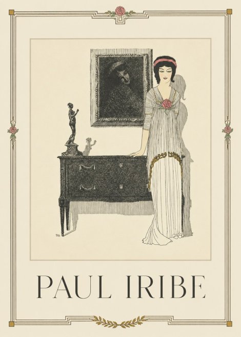 Paul Iribe Elegant Figure in Art Deco Interior No1 - Póster