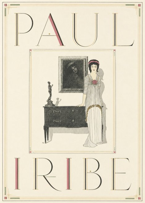 Paul Iribe Elegant Figure in Art Deco Interior No5 - Póster