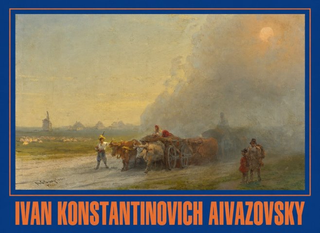 Ivan Konstantinovich Aivazovsky Landscape with Oxen No2 - Póster