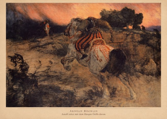 Arnold Böcklin Astolf Reitet Mit Dem Haupte Orills Davon No2 - Póster