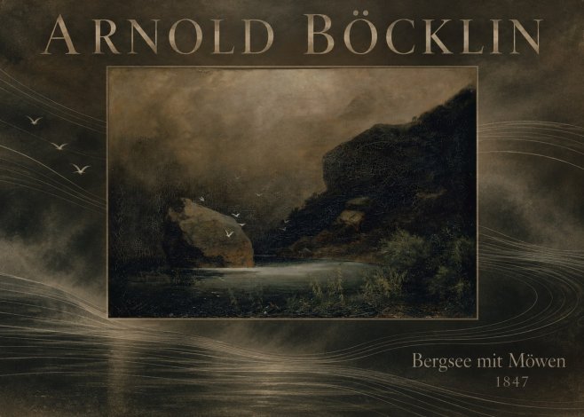 Arnold Böcklin Bergsee Mit Möwen No6 - Póster