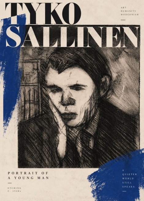 Tyko Sallinen Portrait of a Young Man No4 - Póster