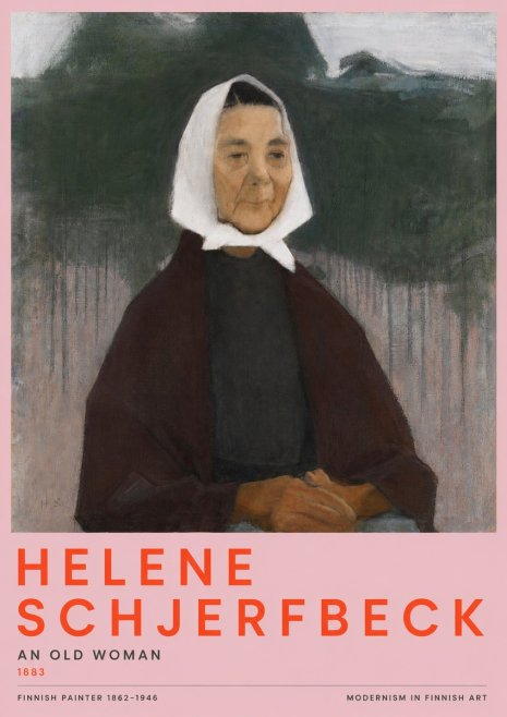 Helene Schjerfbeck An Old Woman No4 - Póster