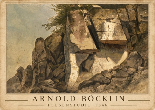 Arnold Böcklin Felsenstudie No2 - Póster