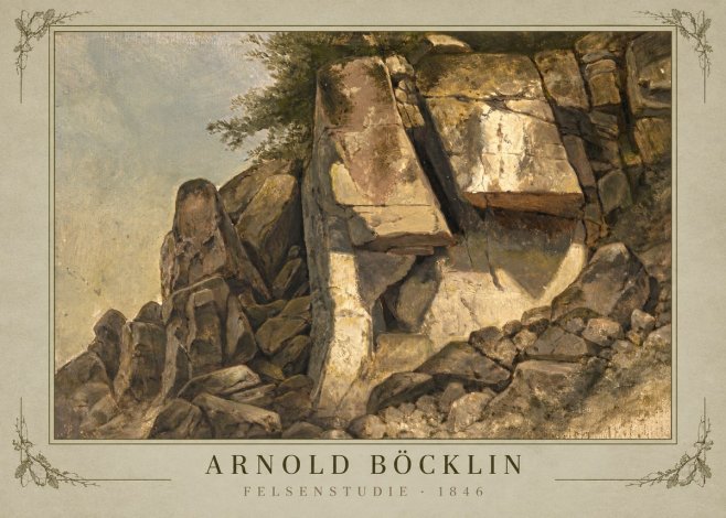 Arnold Böcklin Felsenstudie No4 - Póster