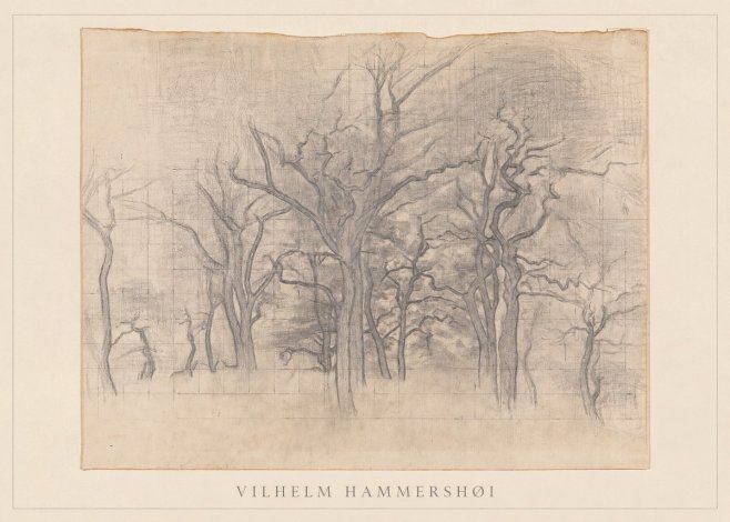 Vilhelm Hammershøi Oak Trees No2 - Póster
