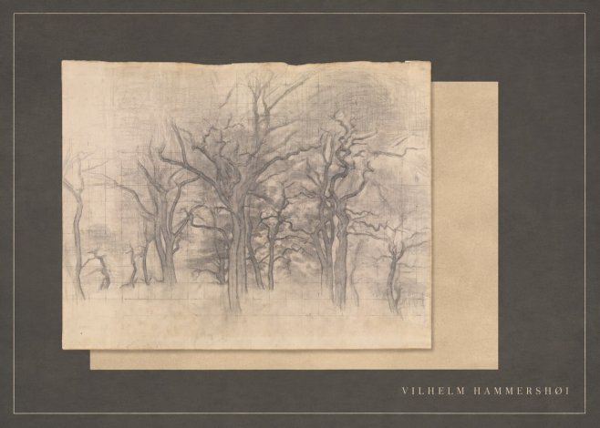 Vilhelm Hammershøi Oak Trees No5 - Póster