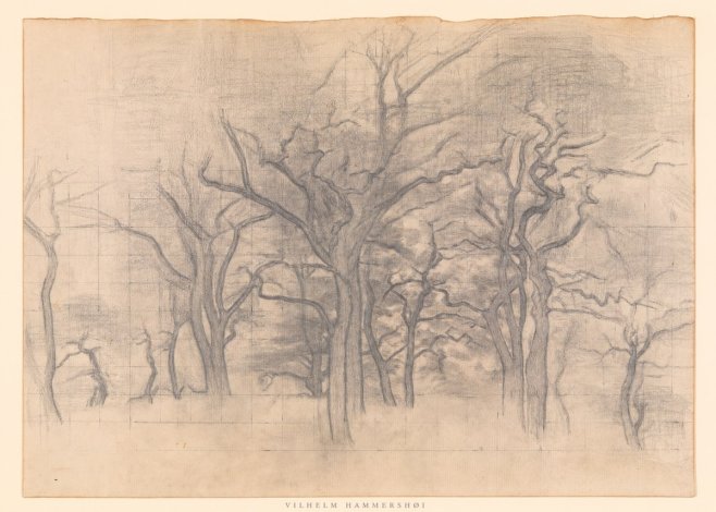 Vilhelm Hammershøi Oak Trees No6 - Póster