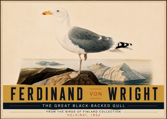 Ferdinand von Wright The Great Black-backed Gull No6 - Póster