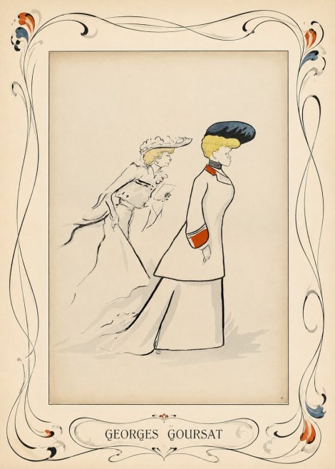 Georges Goursat Elegant Promenade No4 - Póster