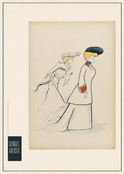 Georges Goursat Elegant Promenade No5 - Póster