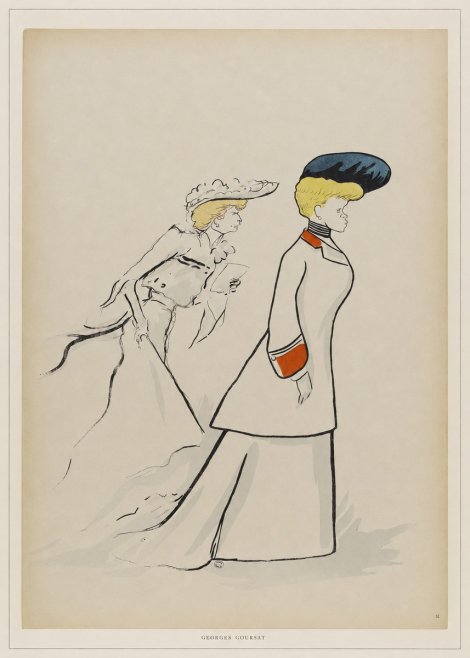Georges Goursat Elegant Promenade No6 - Póster