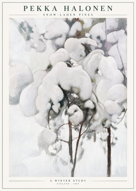 Pekka Halonen Snow-laden Pines No1 - Póster